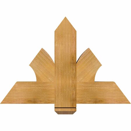 Ekena Millwork Redmond Rough Sawn Timber Gable Bracket, Western Red Cedar, 36"W x 24"H x 4"D x 6"F, 16/12 Pitch GBW036X24X0406RED00RWR